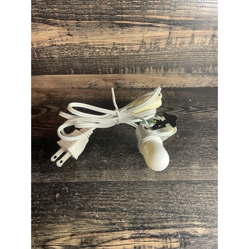 Tested/Works Department 56 Replacement Light Cord with On/Off Switch & Bulb